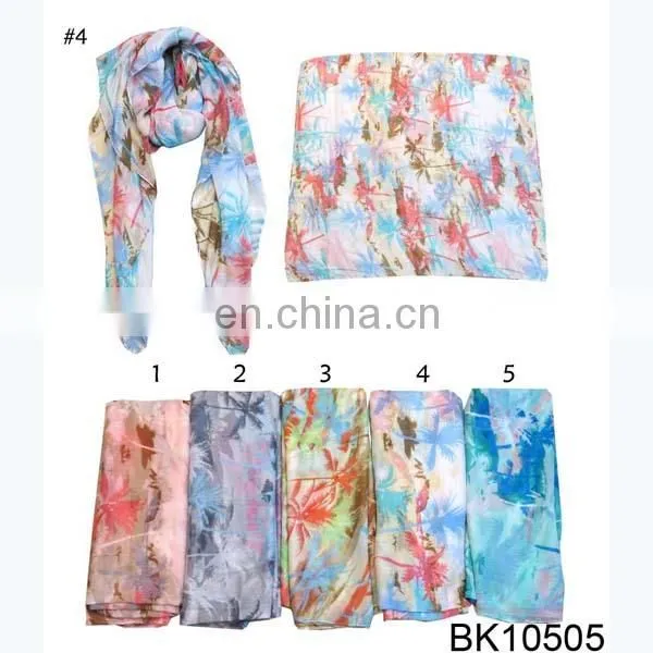 Fashion ladies beach colour printed boho scarf