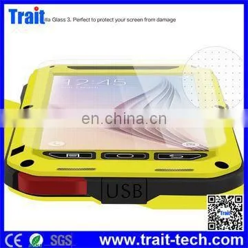 WaterProof Powerful Metal Button Touch Screen Gorilla Glass Hybrid Case,Aluminium Case for Samsung G9200 Galaxy S6