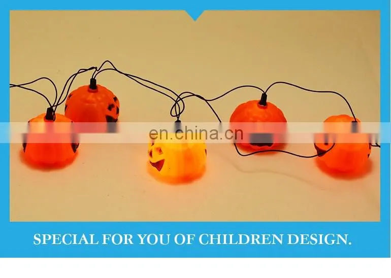 halloween decorative pumpkin led string light up toys with 16pcs