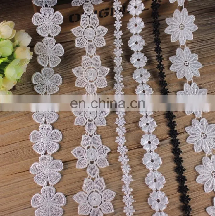 2017 3D butterfly design beaded lace for textile