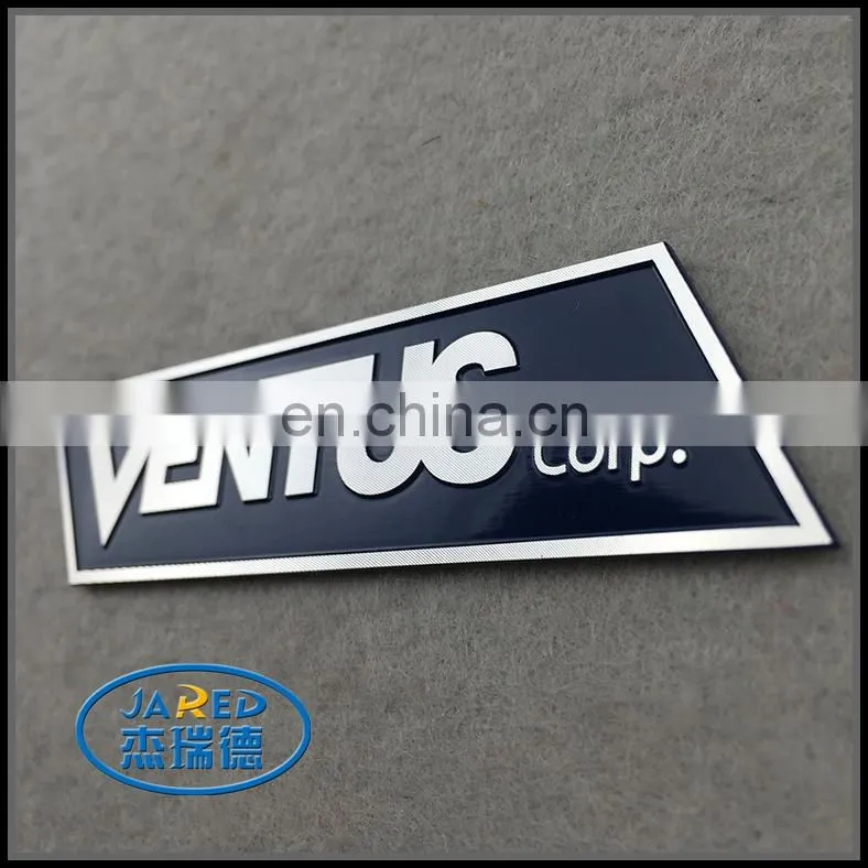 High Qualily Souvenirs Gifts and Crafts Custom Company Name Metal Embossed and Painting Aluminum Label