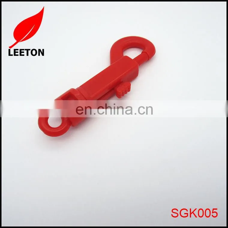 Factory supply red plastic keyring