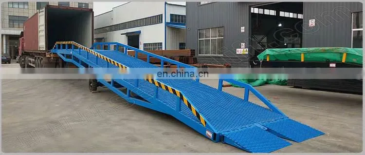7LYQ Shandong SevenLift hydraulic steel dump container truck unloading piston lifter ramp