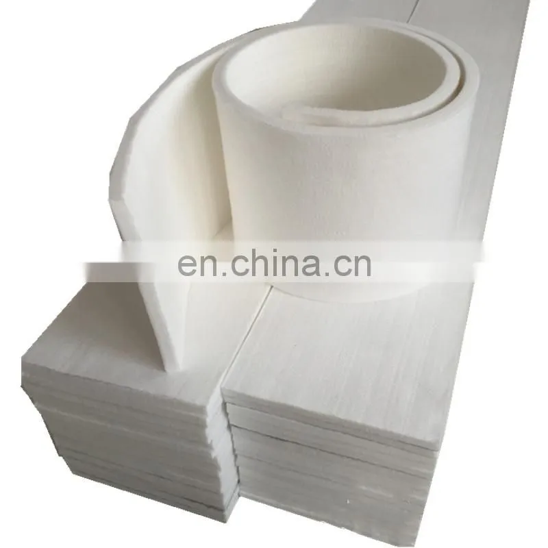 10mm thickness Pure white Industrial felt tension pad for steel slitting machine felt strips