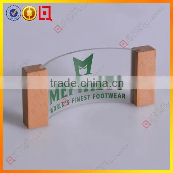 2015 Curved shape acrylic sign board
