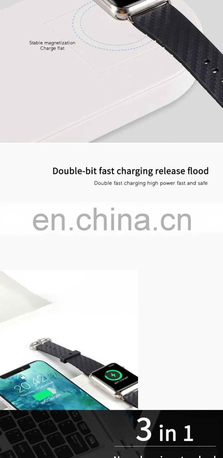 Universal Wireless Charger Wholesale New Arrivals 2020 Wireless Fast Charging For Iphone Mobile Phones For Charger 3 In 1