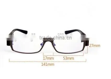Ultra Bright Dual LED Lighted Up Map Book Readers Reading Black Full Frame Eye Glasses Eyeglass Spectacle Diopter Magnifier Ligh