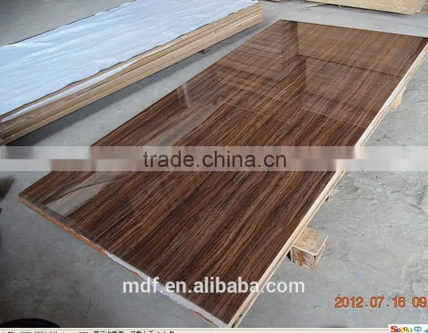 JIDA 1220*2440*18mm Uv High Glossy Mdf Pannel
