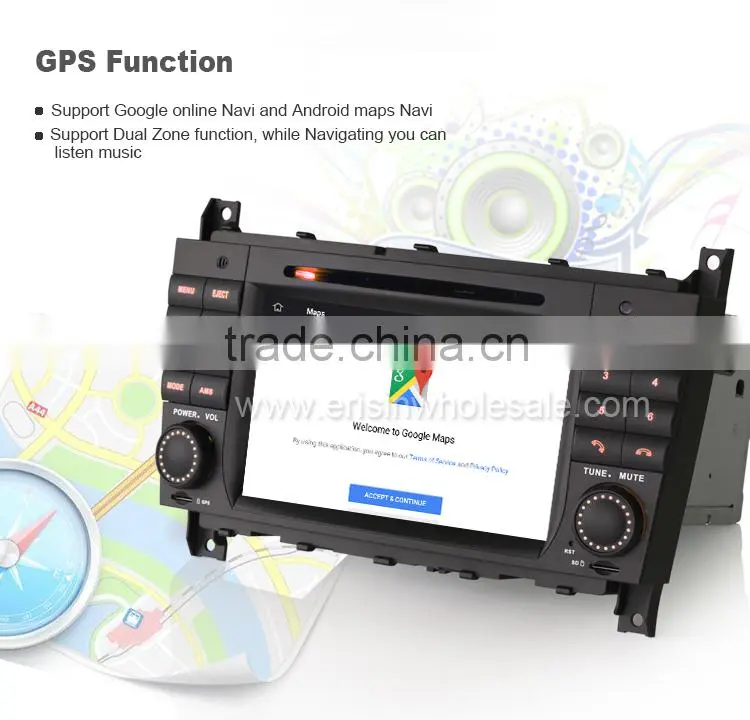 Erisin ES2508B 2 Din 7 inch Auto Car Radio GPS 3G WiFi Bluetooth for Mercedes W203