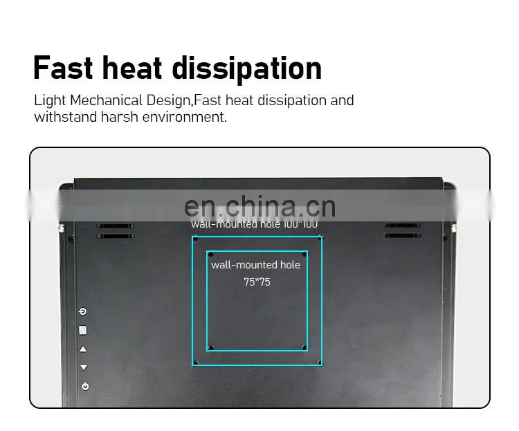15inch True Flat Capacitive Touch Screen Monitor industrial Grade Metal Case Computer POS Display 1024x768