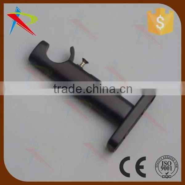 Metal Aluminum alloy Material wooden plated fancy curtain rod brackets