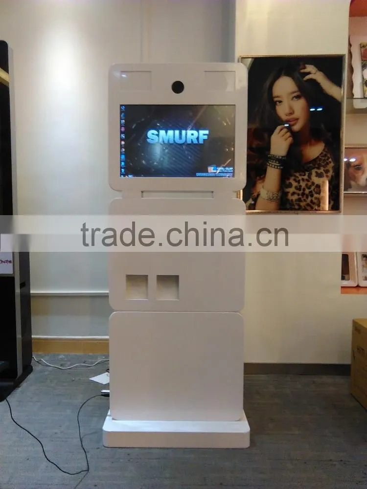 Standing White Wedding booth photo print machine