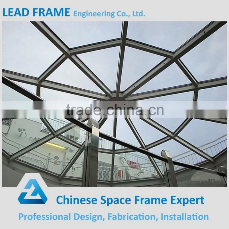 Steel space frame truss atrium roof structure