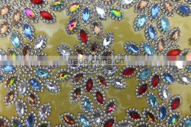Multicolor Flower Shape Glass Stone Sheet