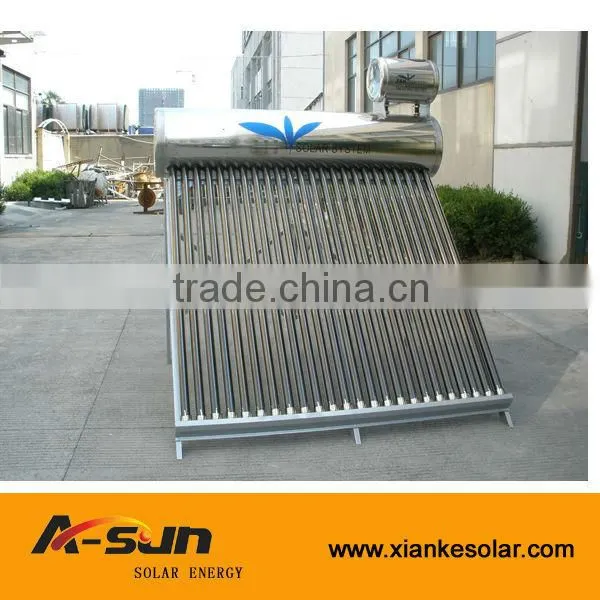 stainless steel compact low pressure solar hot water heater
