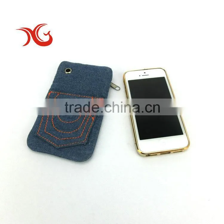 Hot sale china denim mobile phone pouch