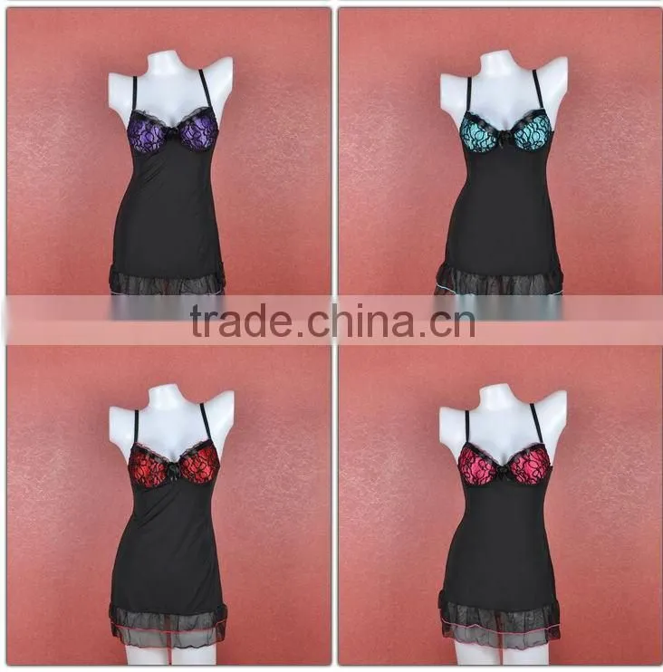 New arrival hot sex beatuful lacy cup lingerie babydoll 5094