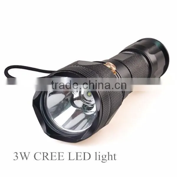 Waterproof Scuba Diving Light 3W LED Diving Flashlight with Button Switch YT-70