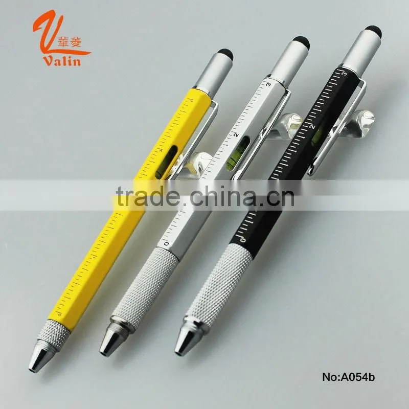 Newest 5 in 1 multi-function ball pen stylus pen roller pen