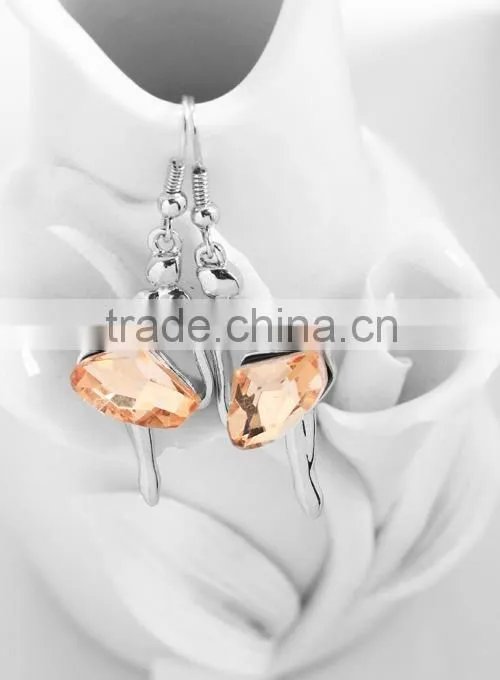 Crystal ballerina earring ballerina jewelry ballet charm earrings