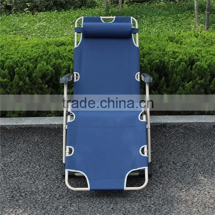 Two Use Portable Sleeping Folding Recliner Folding Footrest Beach Lounge Chair