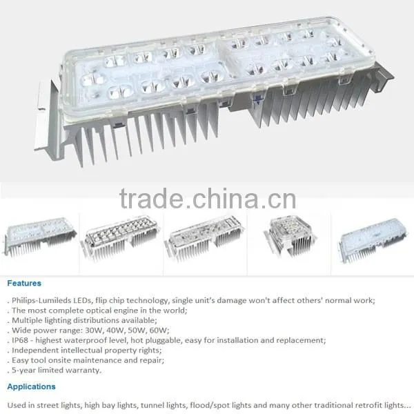 Beam angle adjustable unique design led street lamp, 50w led street lamp