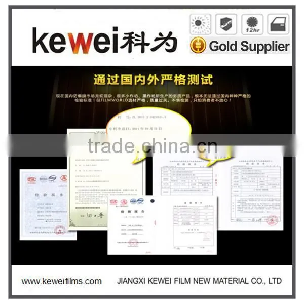 Transparent 85% clear color 2mil film for home window glass