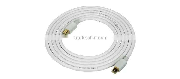 Standard mini dp to mini displayport cable ,male to male mini dp