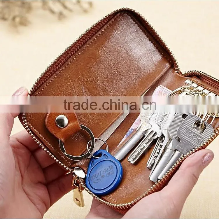 Multifunction men and women zipper key wallet for promotion