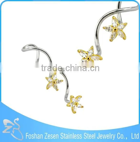 Simple Elegant Design Belly Button Navel Rings Titanium Plated