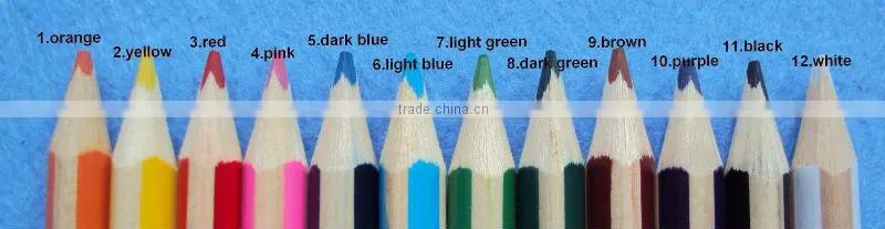 7"12 jumbo colored triangular wooden pencils set