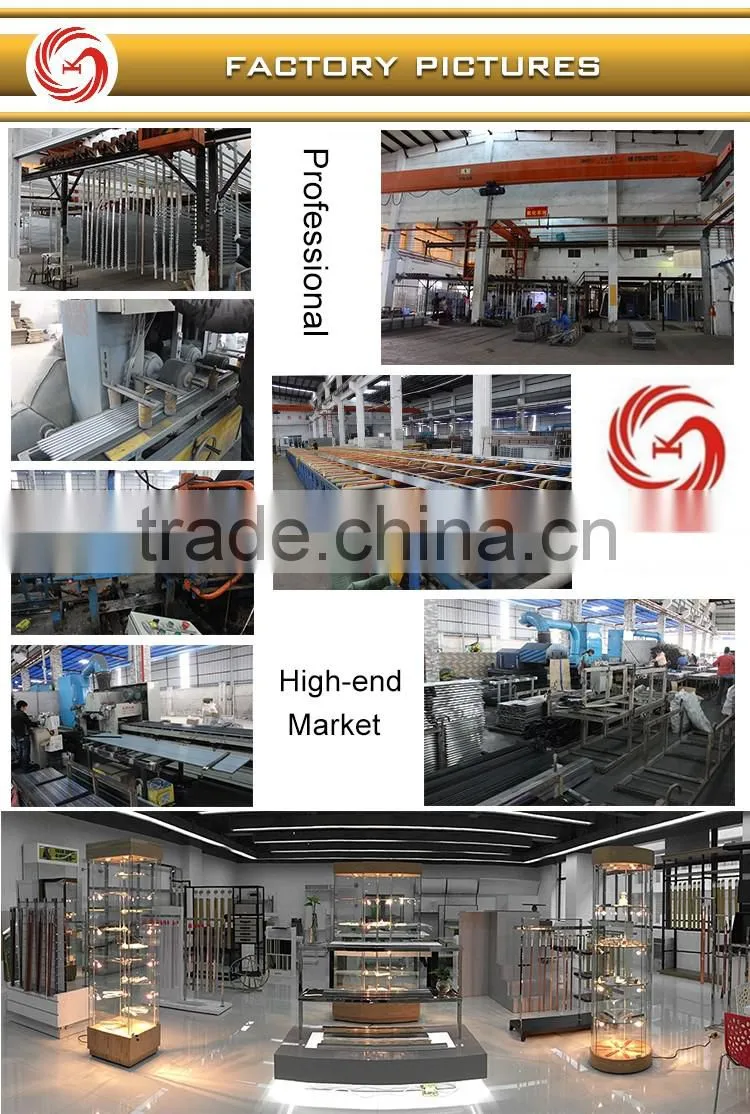 Good quality shopping mall used curved wall edge aluminum tile trim profile