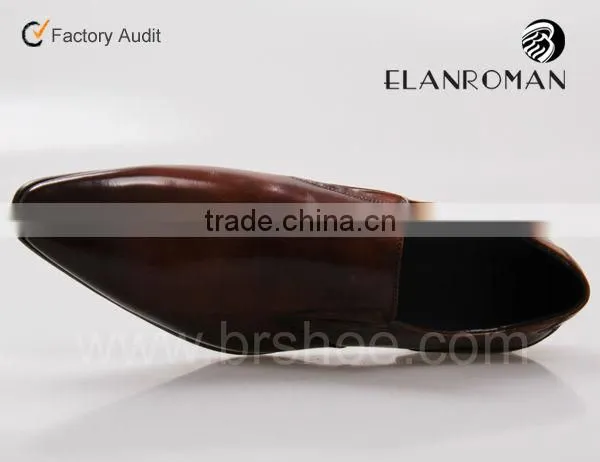 Concise style waxing cow leather shoes