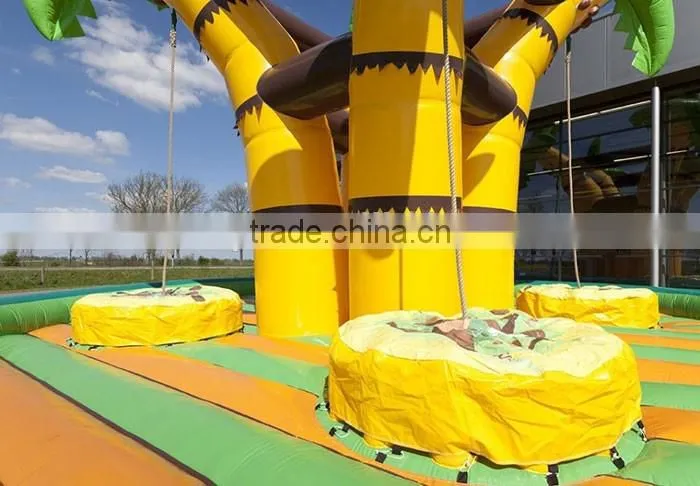 New design inflatable climbing wall,inflatable climb tower palm tree climbing for fun