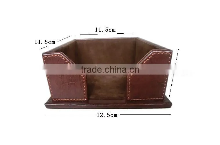 Dark Brown Good Quality Handmade Flannelette Inside Custom Leather Paper Holder
