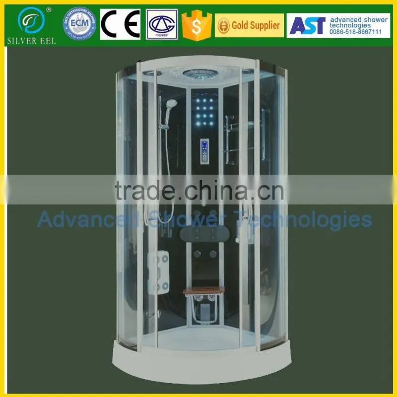Bathroom computer controlled enclosed steam shower room