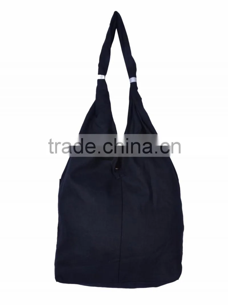 Cotton Fabric Embroidered Shoulder Bag