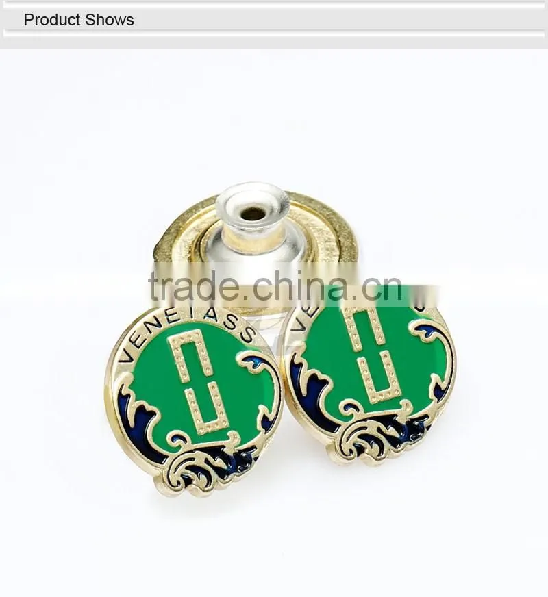 Fashion High Grade Zinc Alloy Custom Shank Buttons