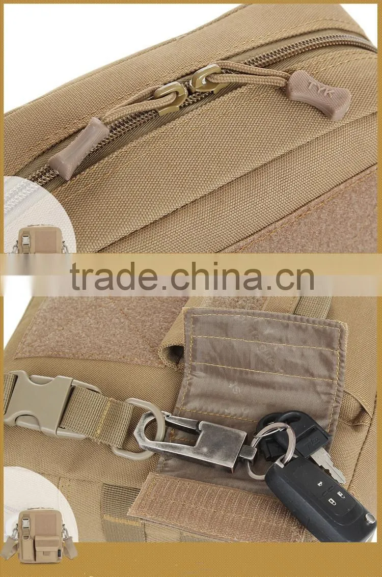 Outdoor multifunctional sport camouflage nylon mini messenger bag