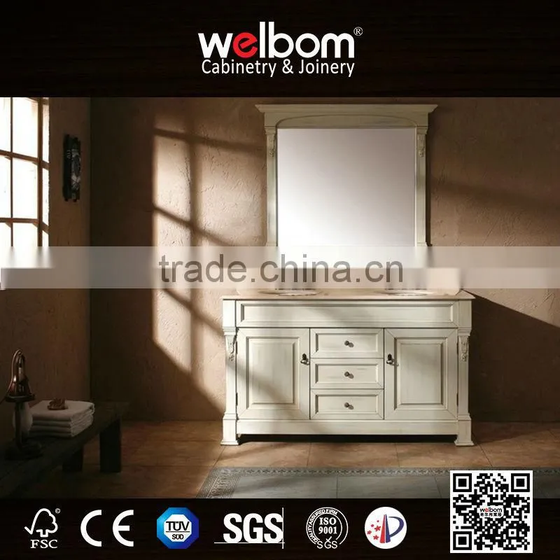 Mirror Design Top Solid Wood Bathroom Vanity