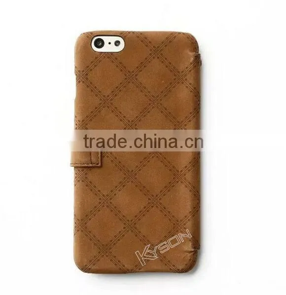 Handmade genuine real leather man business case for iphone 6 plus