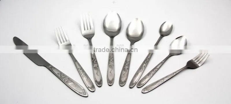 China best quality multi-purpose stainless steel spoon fork knife sets in kitchen and restaurant
