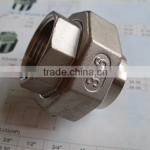 ss316 stainless steel threaded union fittings