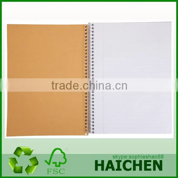 paper board printing cover spiral notebook