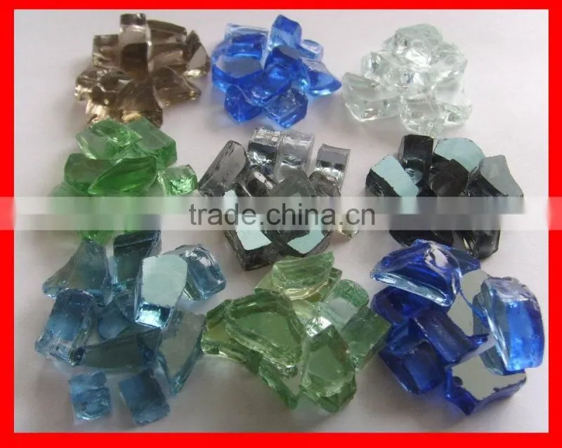 Light Amber Glass Gems round shape for fir pit fireplace