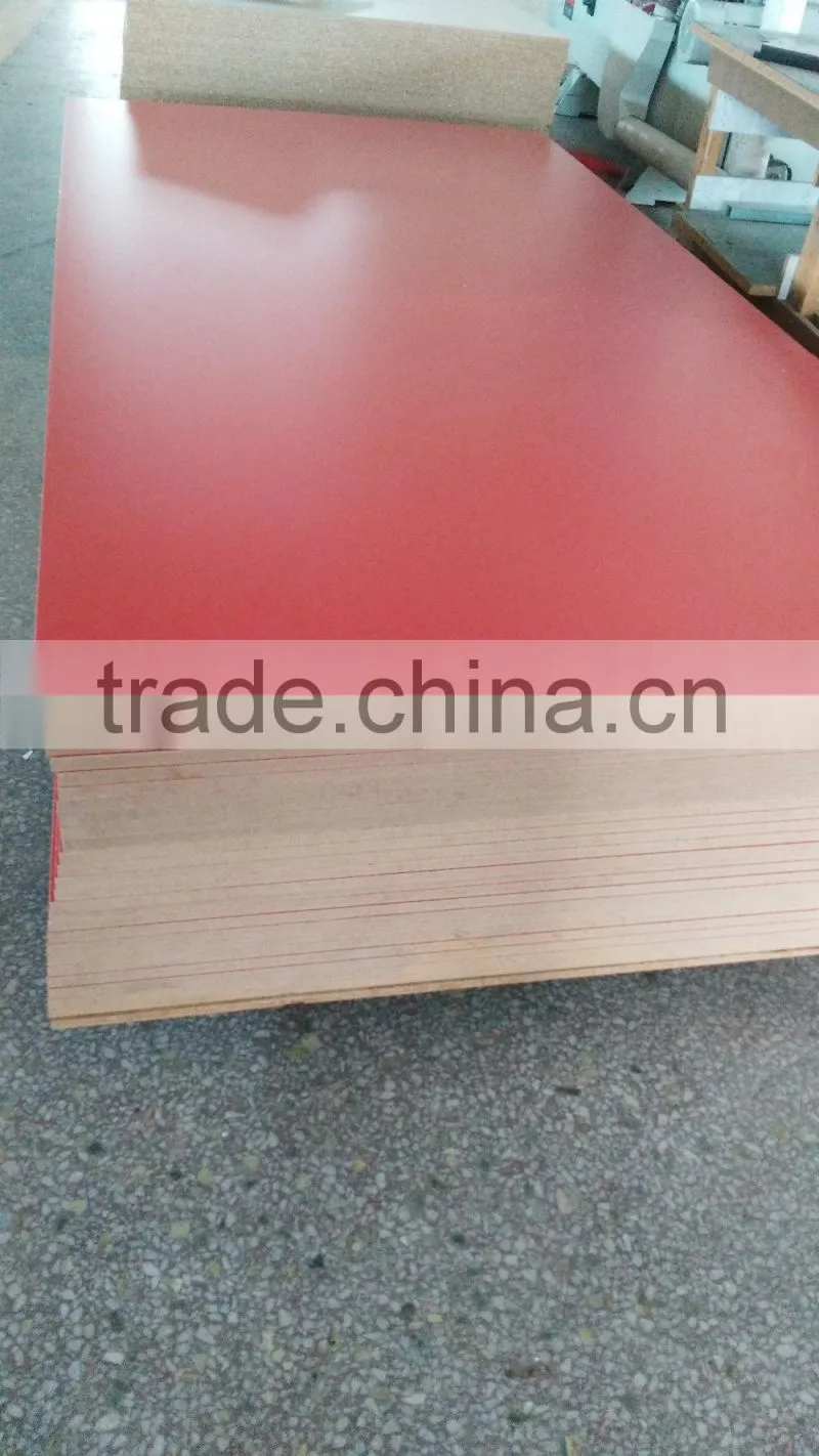 Hot sale Red Melamine Laminated MDF Board price