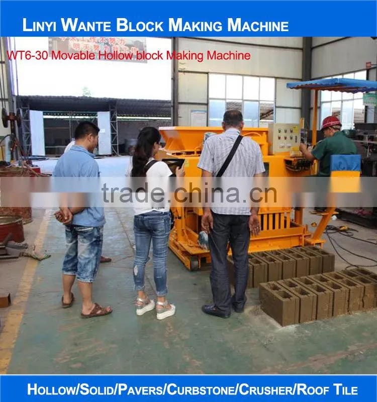 Movable concrete hollow&solid block making machine/Egg laying concrete block machine