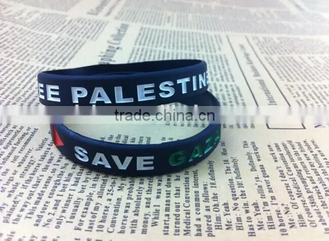 Free delivery Save Gaza rubber wrist bands ----- DH 16953