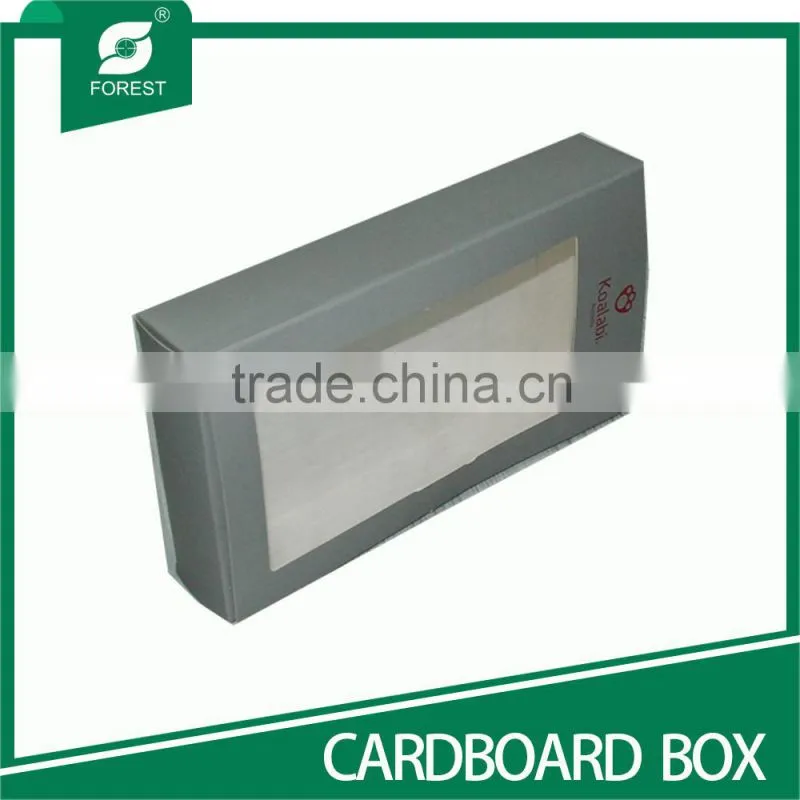 CUSTOMIAED CARDBOARD BOX WITH PVC WINDOW