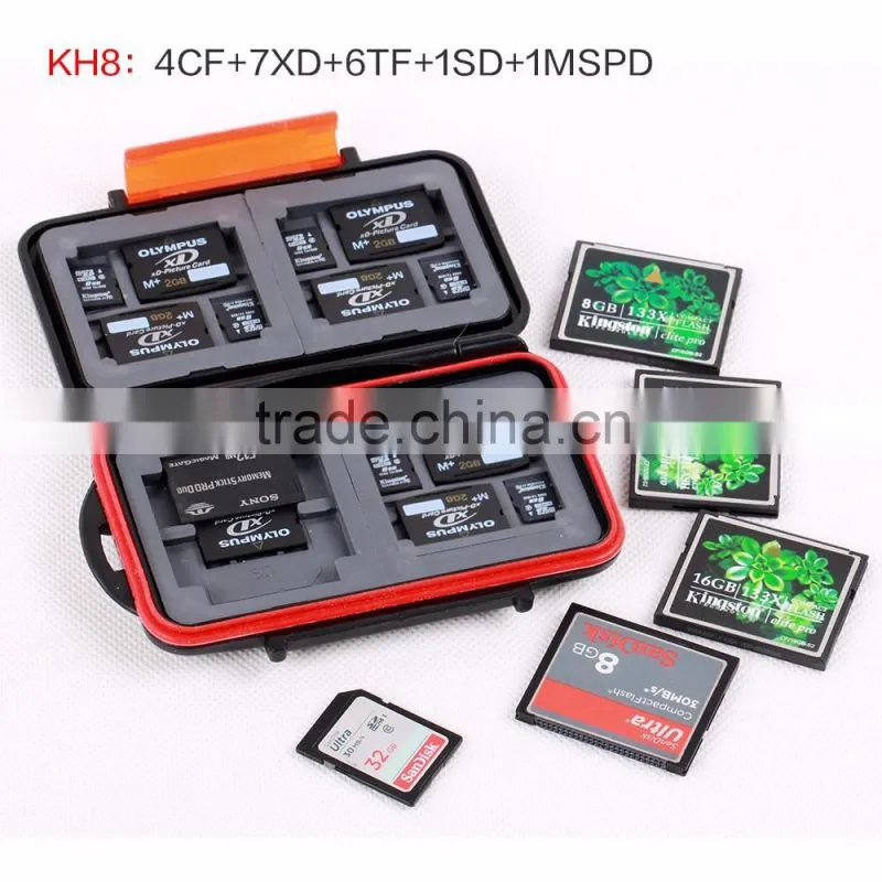 LYNCA KH8-1 Water-Resistant Anti-shock Memory Card Case Holder for 4CF+8SD Cards